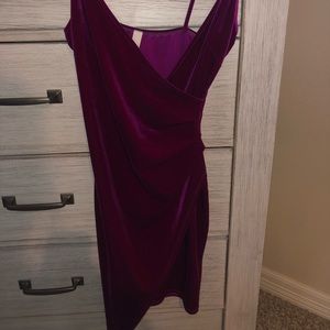 Maroon velvet dress
